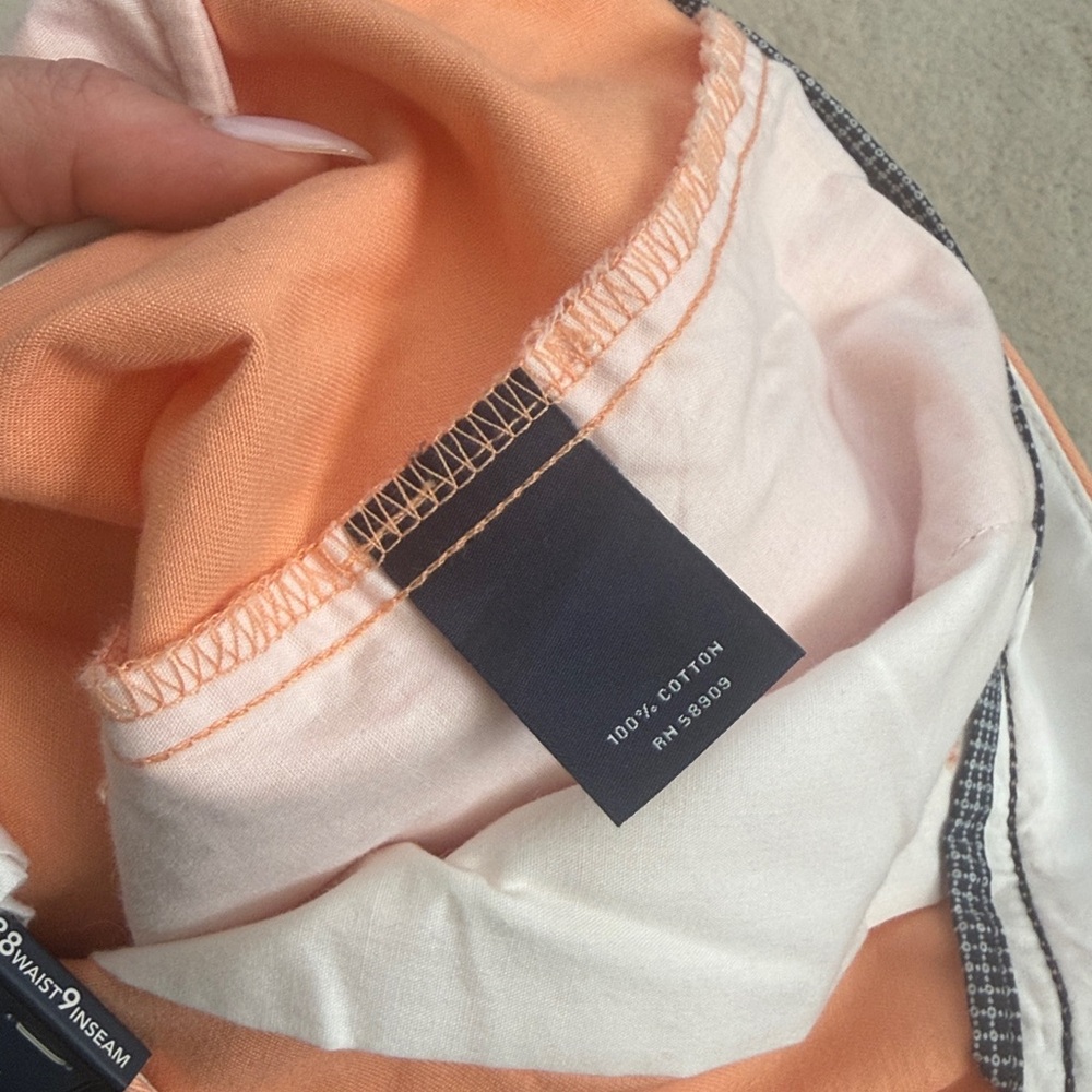 Casuals By Roundtree And Yorke Men's Cotton Coral Shorts Size 38 NWT - Picture 6 of 7